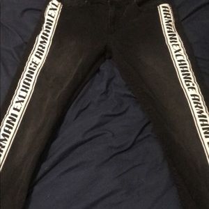 Armani Exchange Designer Logo Denim Slim Jeans Size 34